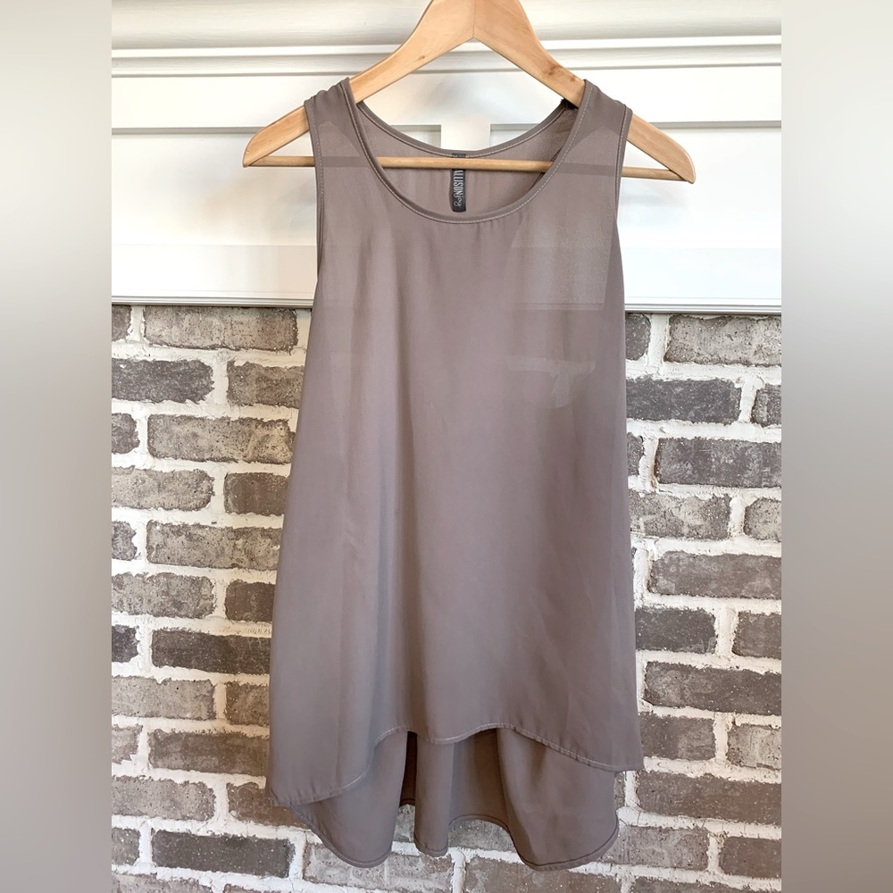 ALLISON JOY for EVEREVE CHIFFON RACERBACK FLOWY BLOUSE | SIZE M